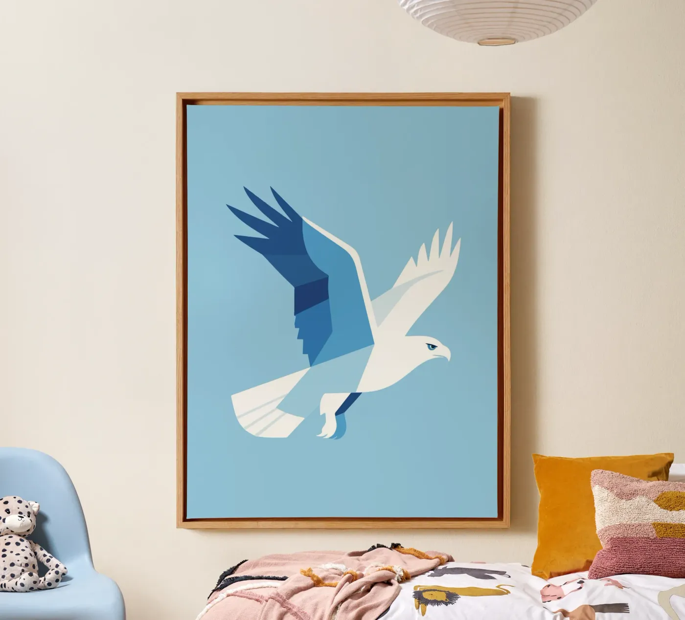 Geometric Eagle canvas by knowledge