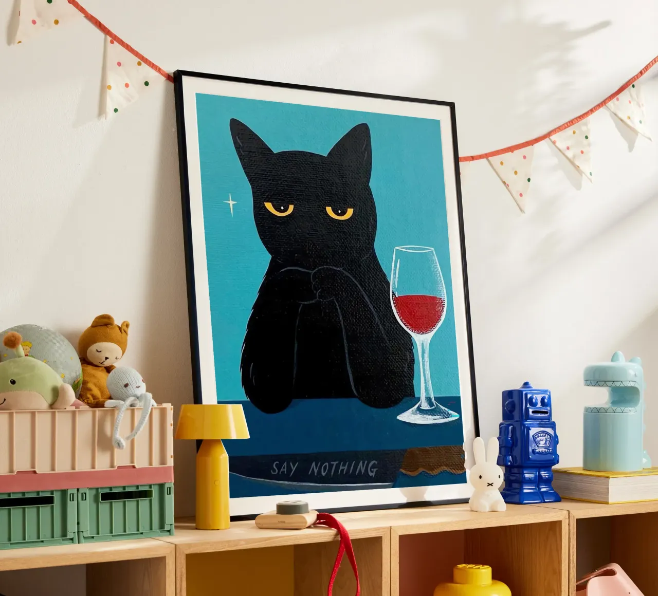 Non dire nulla poster con telaio in alluminio da Arjun