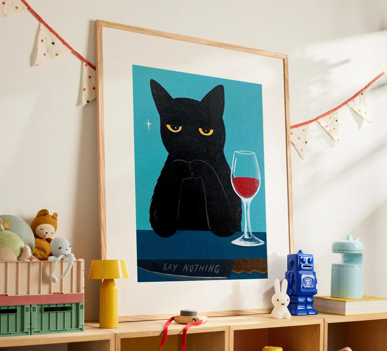 Non dire nulla poster con telaio in alluminio da Arjun