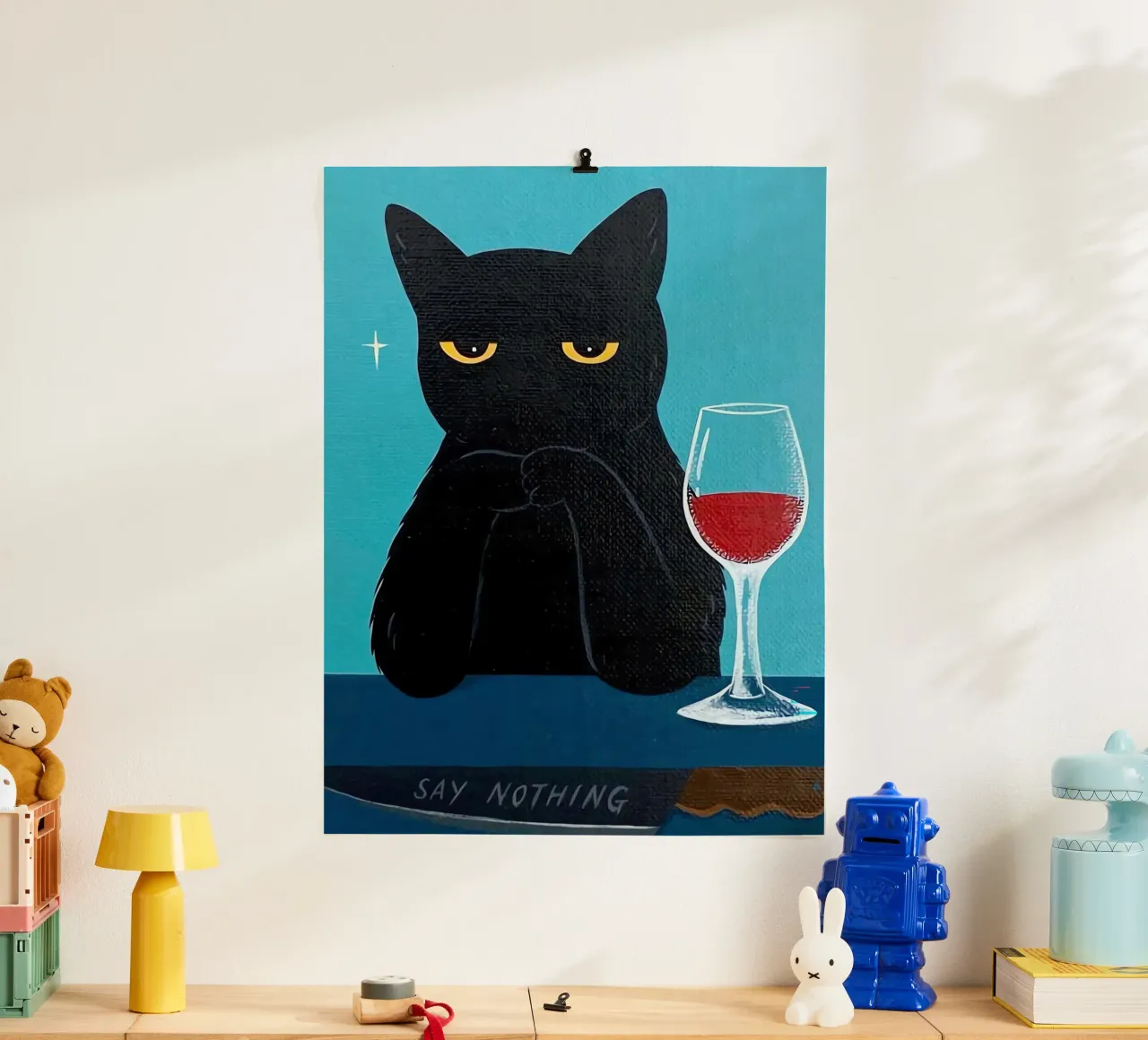 Non dire nulla poster con telaio in alluminio da Arjun