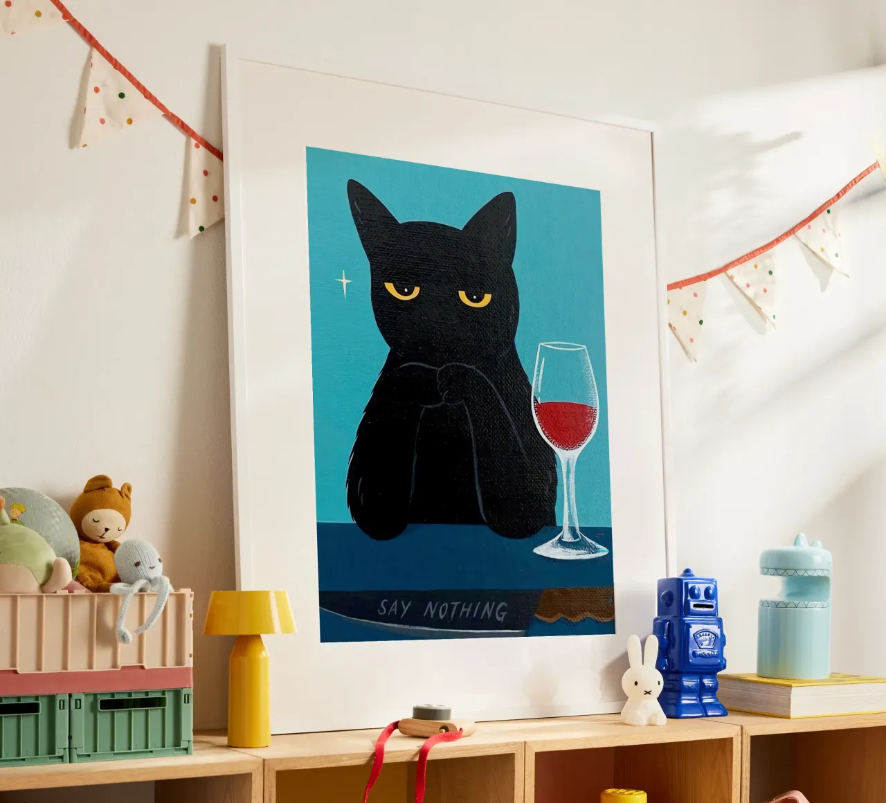 Non dire nulla poster con telaio in alluminio da Arjun