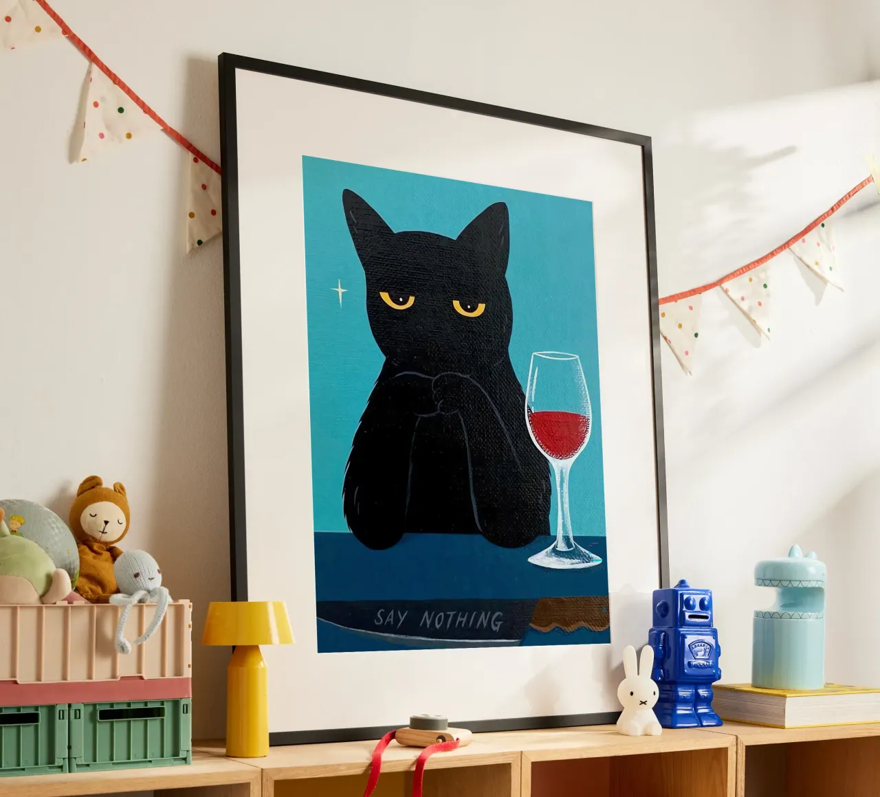 Non dire nulla poster con telaio in alluminio da Arjun