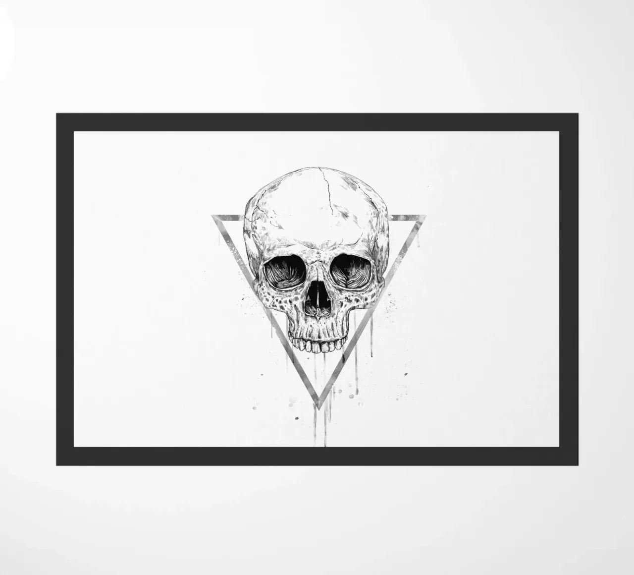Skull in a triangle (b&w) zerbino da Balazs Solti