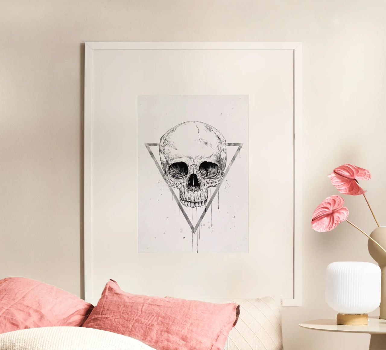 Skull in a triangle (b&w) carta hahnemühle da Balazs Solti