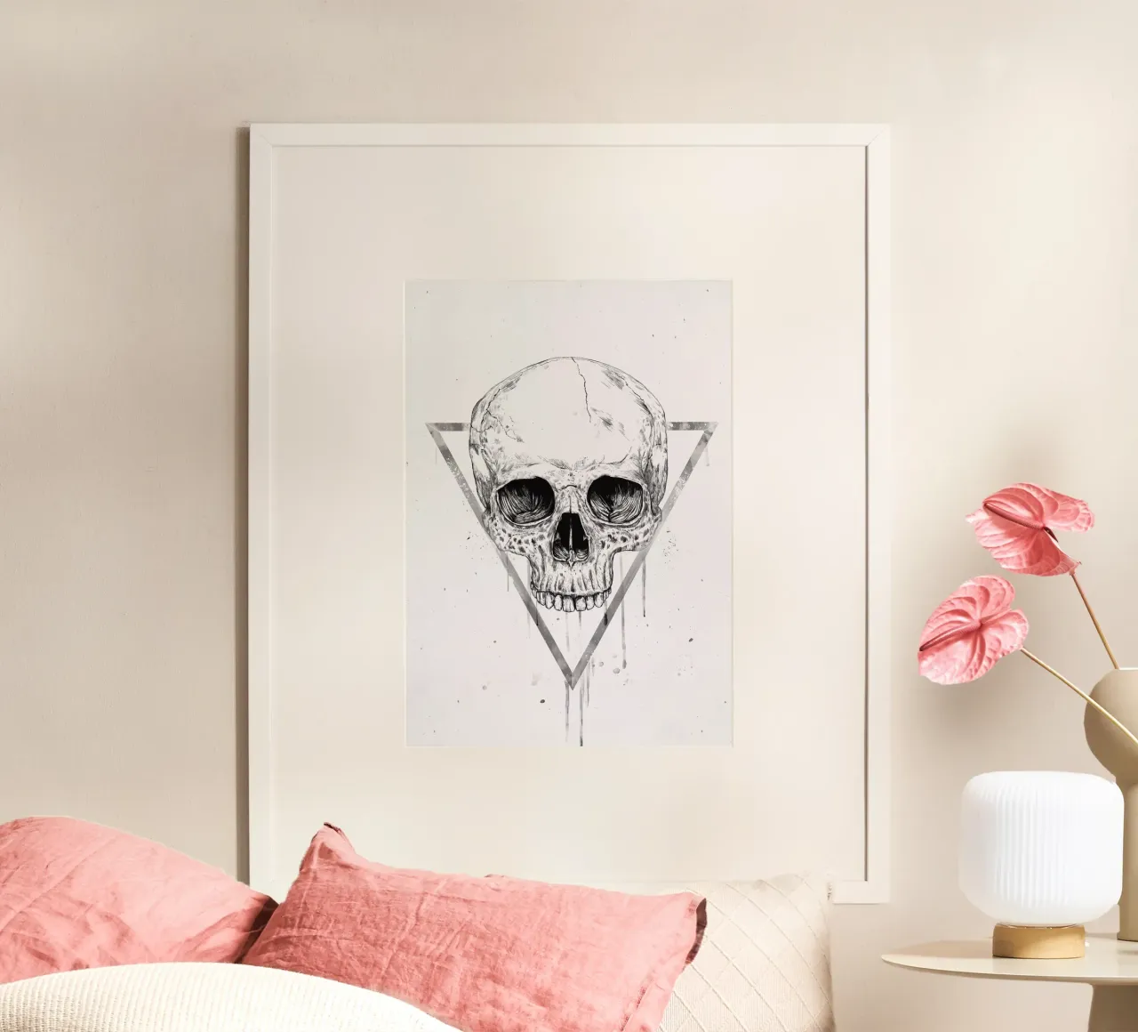 Skull in a triangle (b&w) carta hahnemühle da Balazs Solti
