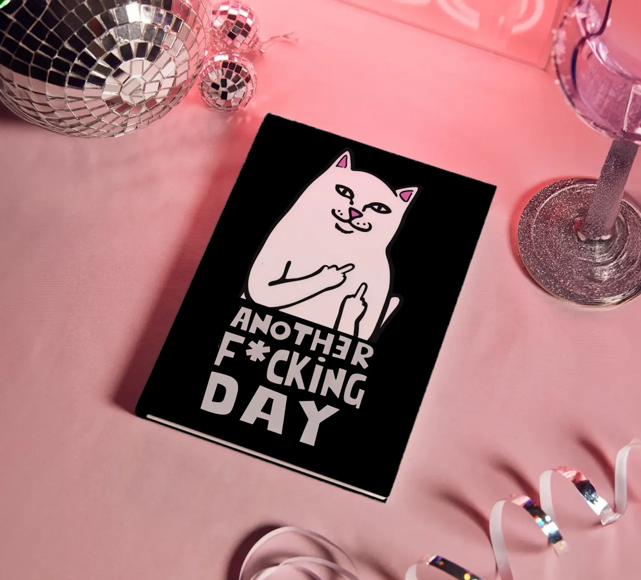 Sassy Cat – Another F*cking Day notebook by Arjun
