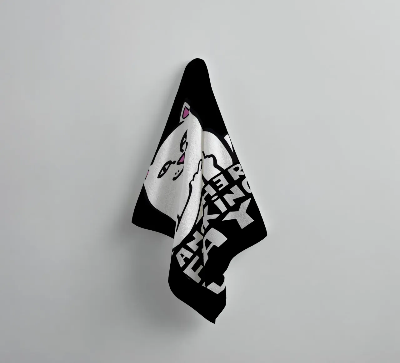 Sassy Cat – Another F*cking Day towel by Arjun