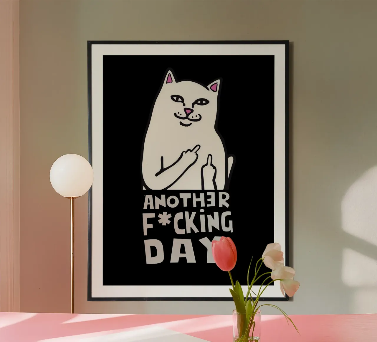 Sassy Cat – Another F*cking Day poster by Arjun