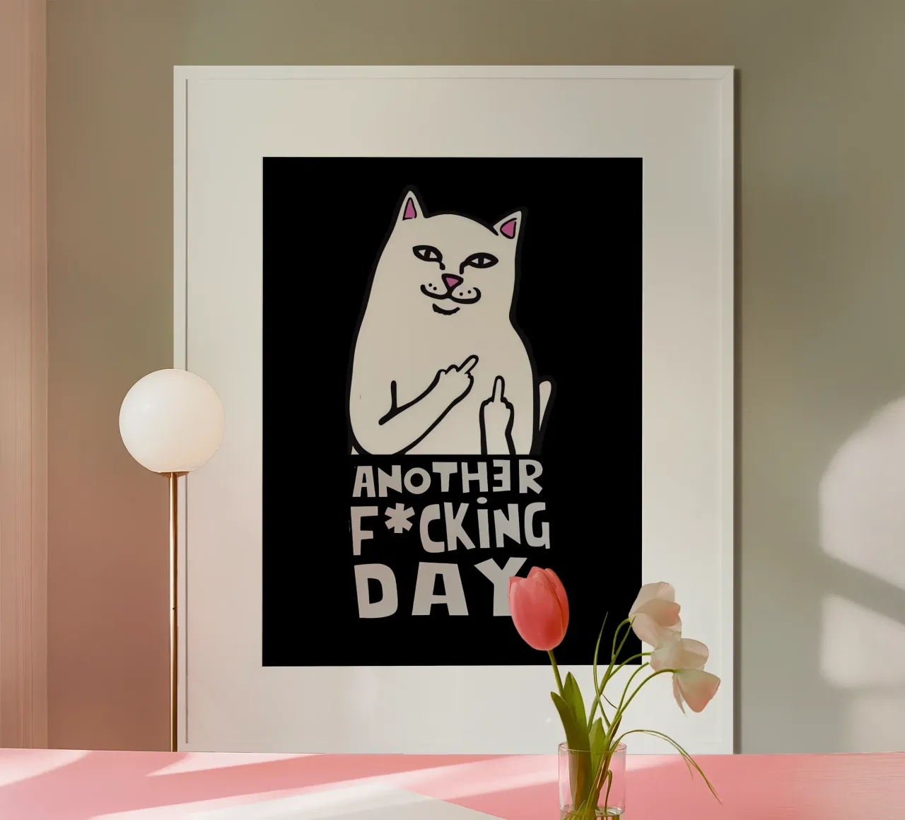 Sassy Cat – Another F*cking Day poster by Arjun