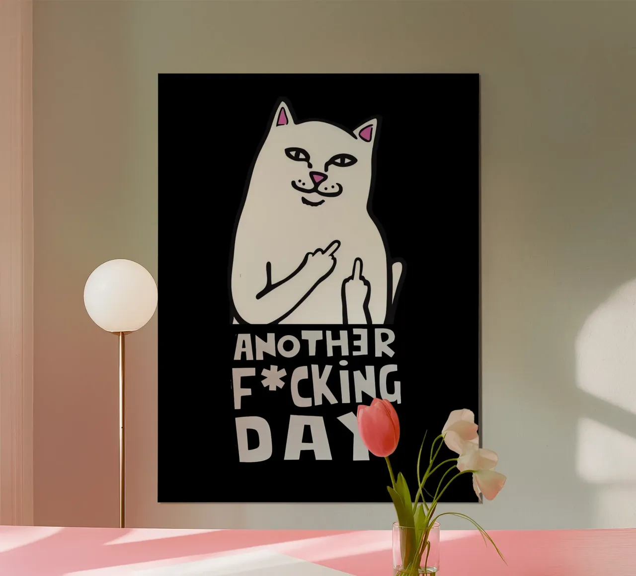 Sassy Cat – Another F*cking Day poster by Arjun
