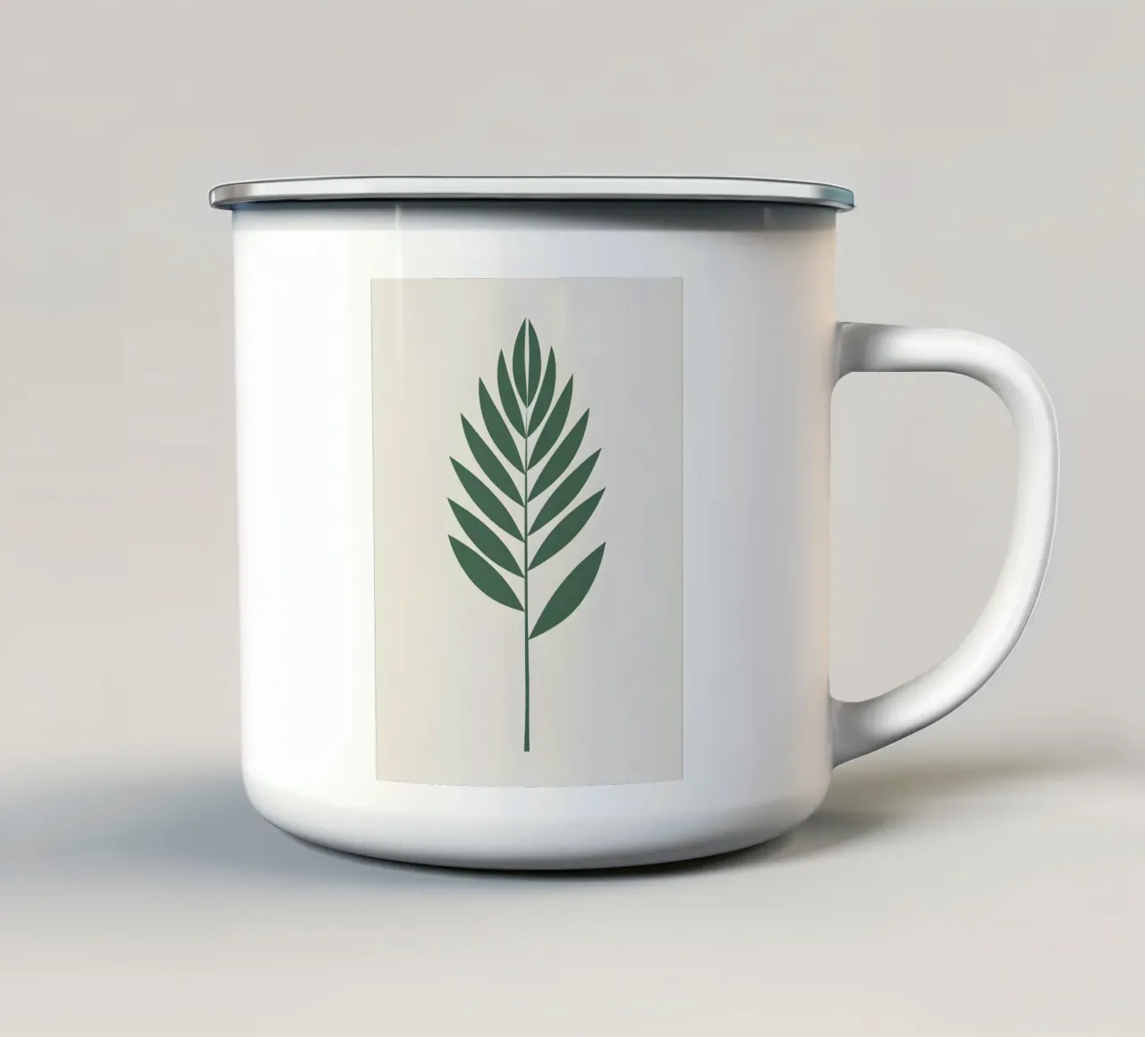 Foglia di palma tazza in smalto da Botanical Gallery