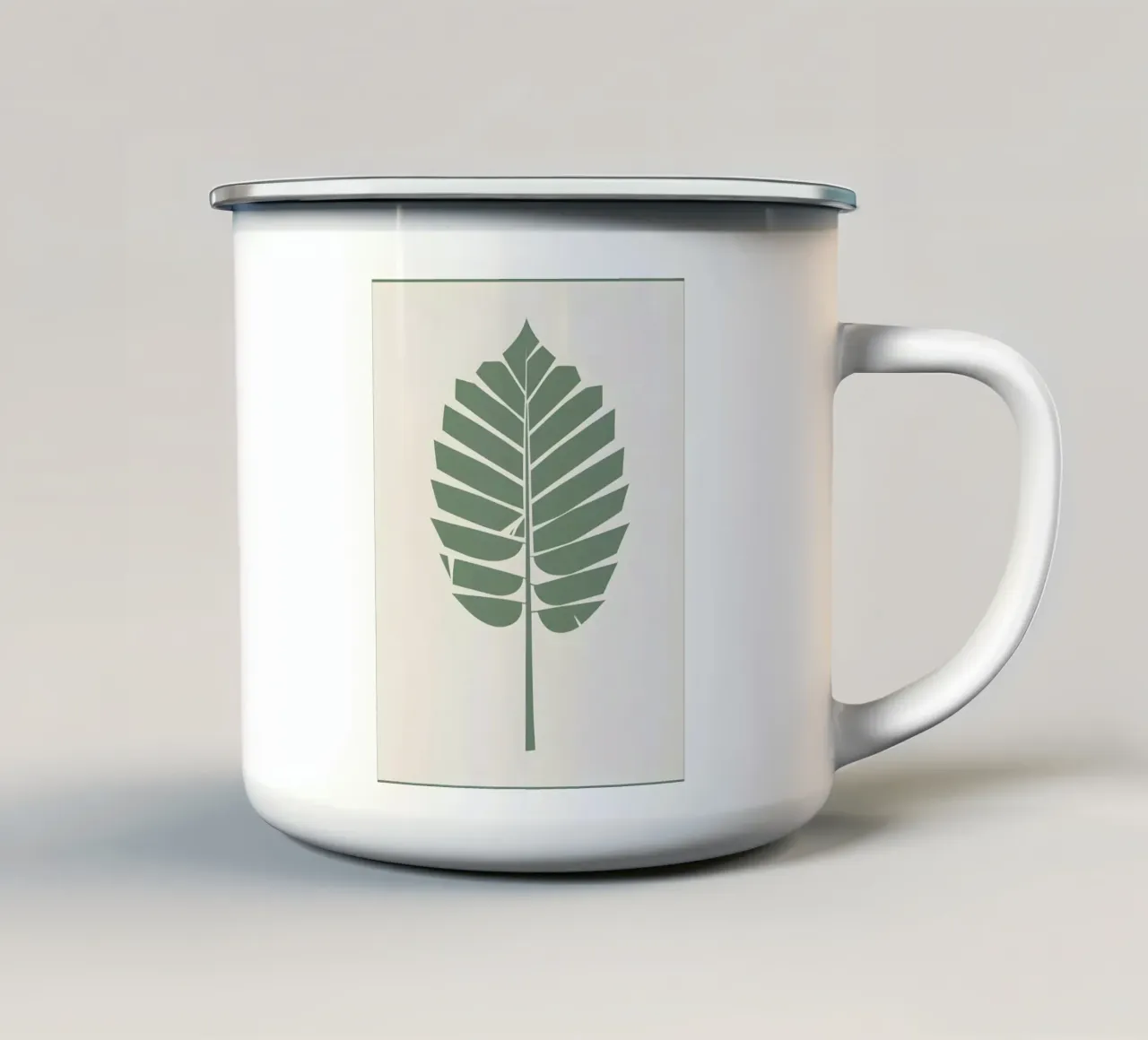 Foglia di palma tazza in smalto da Botanical Gallery