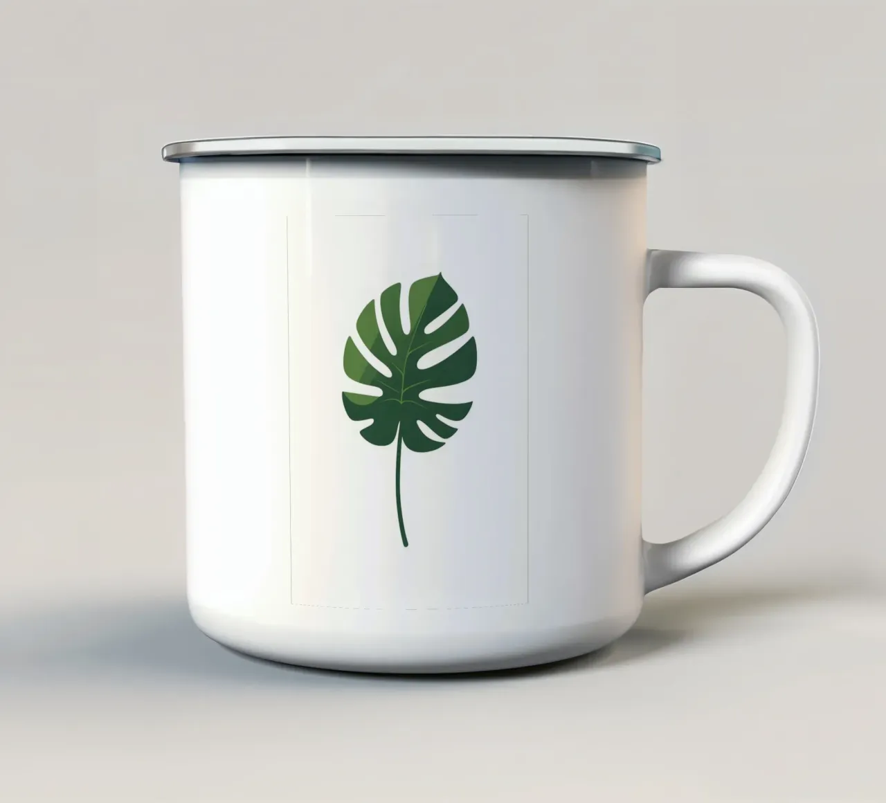 Foglia di Monstera tazza in smalto da Botanical Gallery