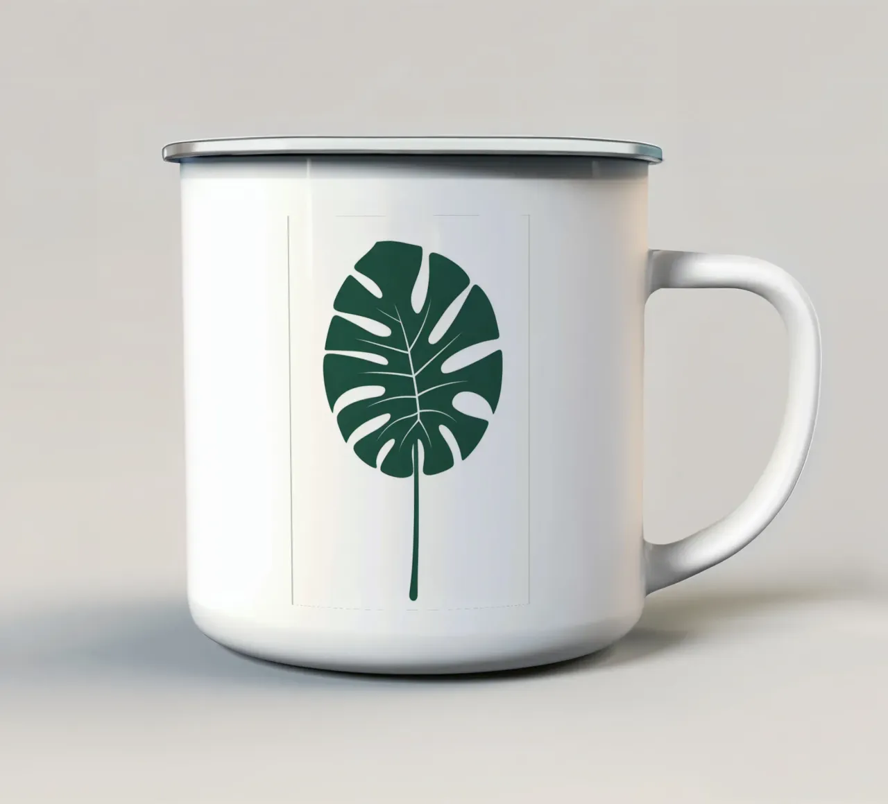 Foglia di Monstera tazza in smalto da Botanical Gallery