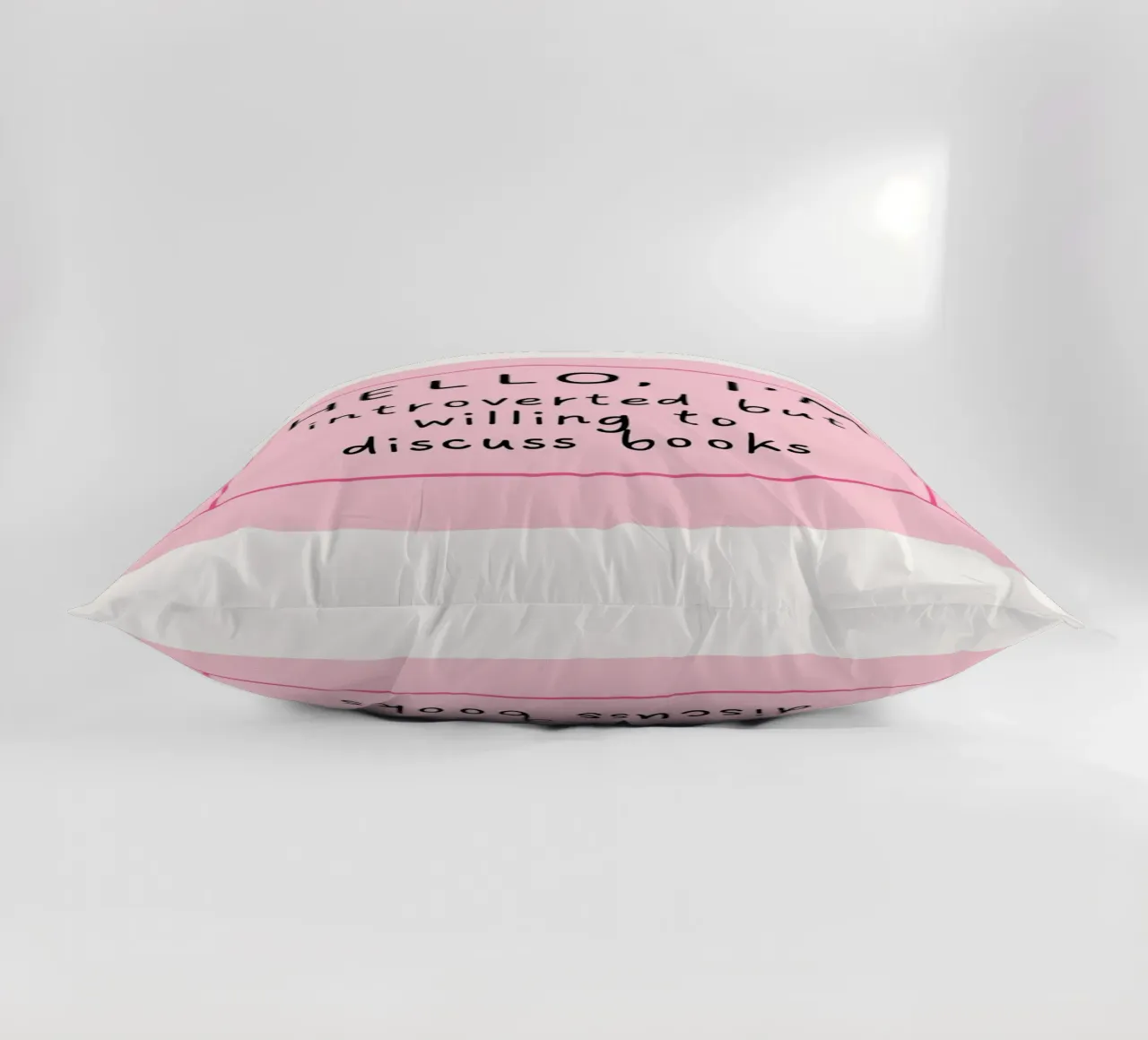Introverted But Willing to Discuss Books Poster decorative cushion by vintagepod