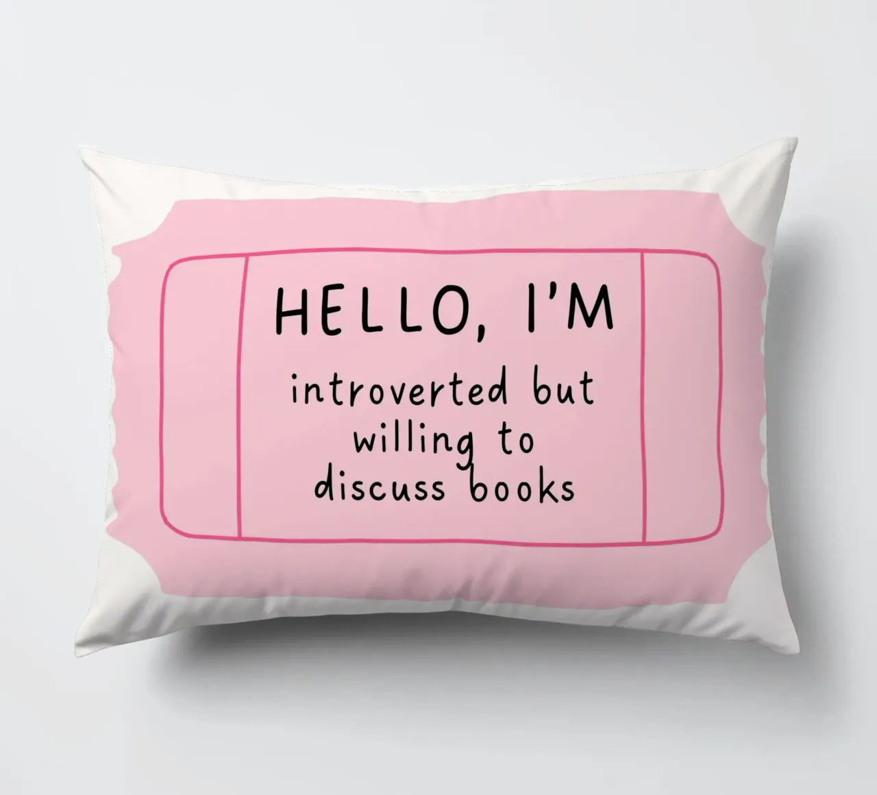 Introverted But Willing to Discuss Books Poster decorative cushion by vintagepod