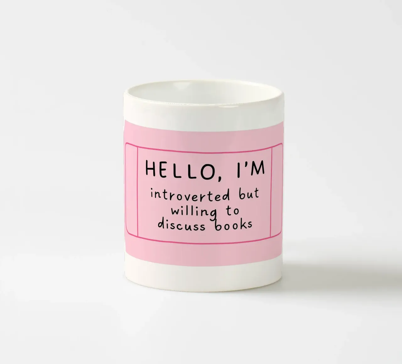 Introverted But Willing to Discuss Books Poster ceramic mug by vintagepod