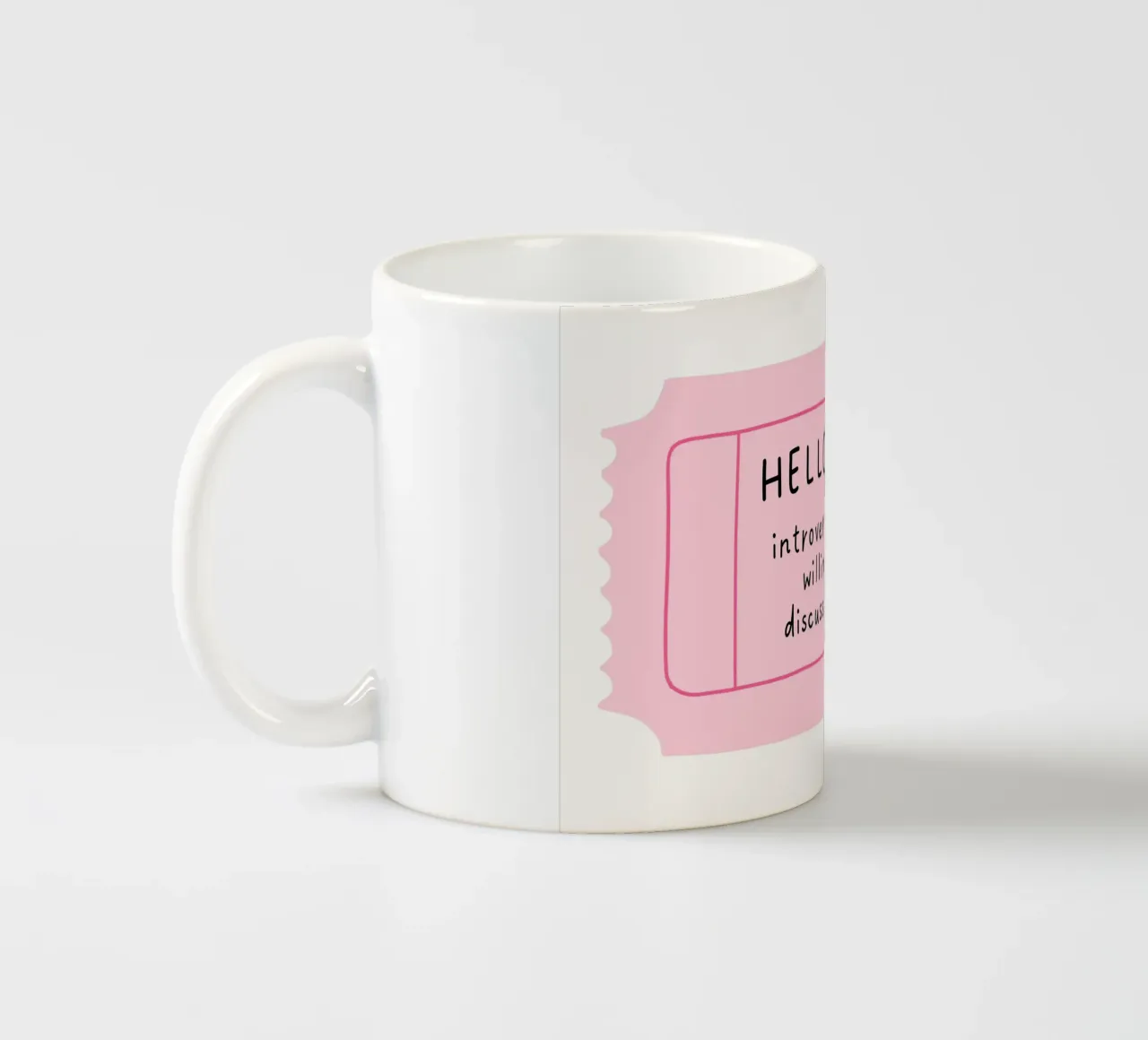 Introverted But Willing to Discuss Books Poster ceramic mug by vintagepod