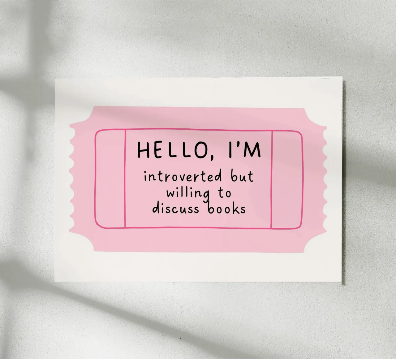 Introverted But Willing to Discuss Books Poster alu-dibond by vintagepod
