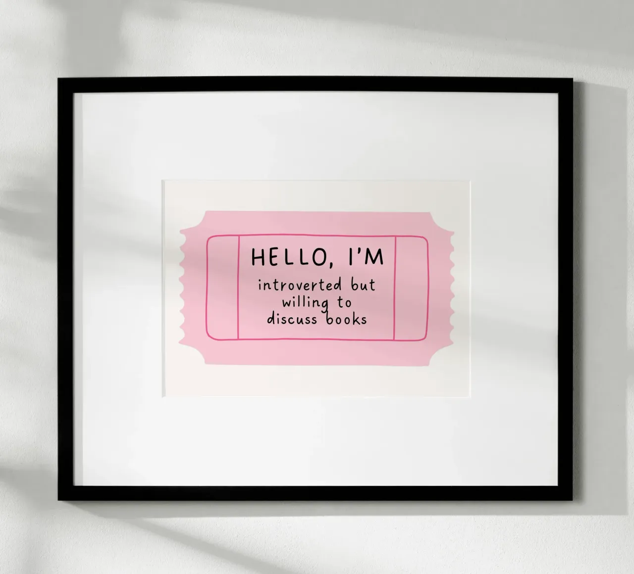 Introverso ma disposto a discutere di libri Poster poster con telaio in plastica da vintagepod