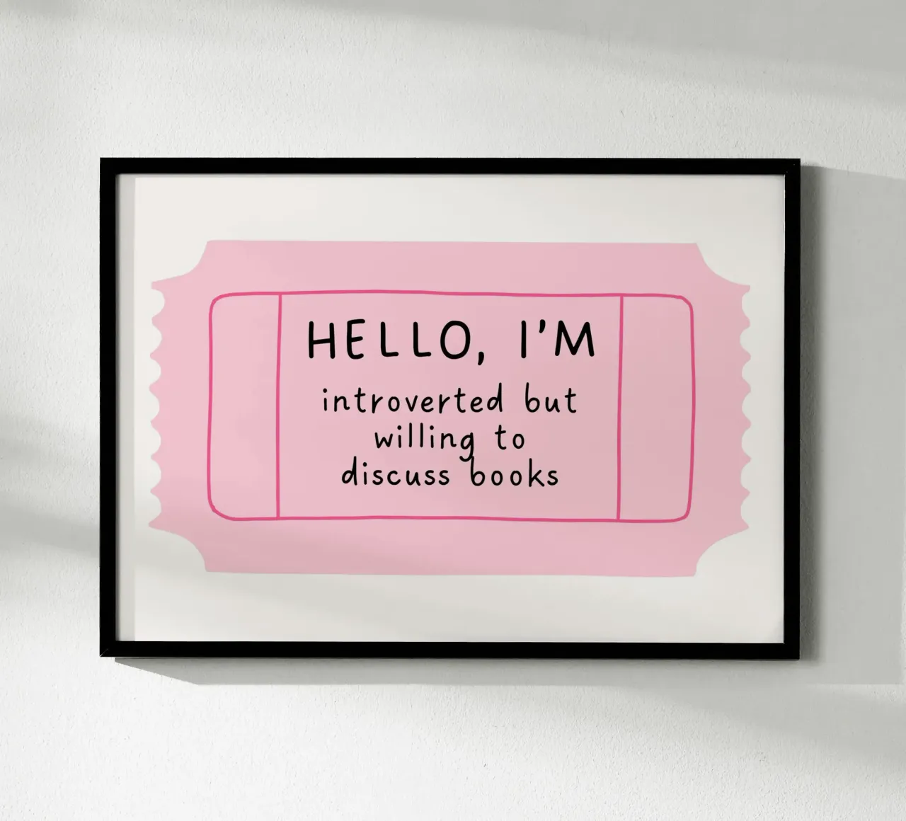 Introverso ma disposto a discutere di libri Poster poster con telaio in plastica da vintagepod