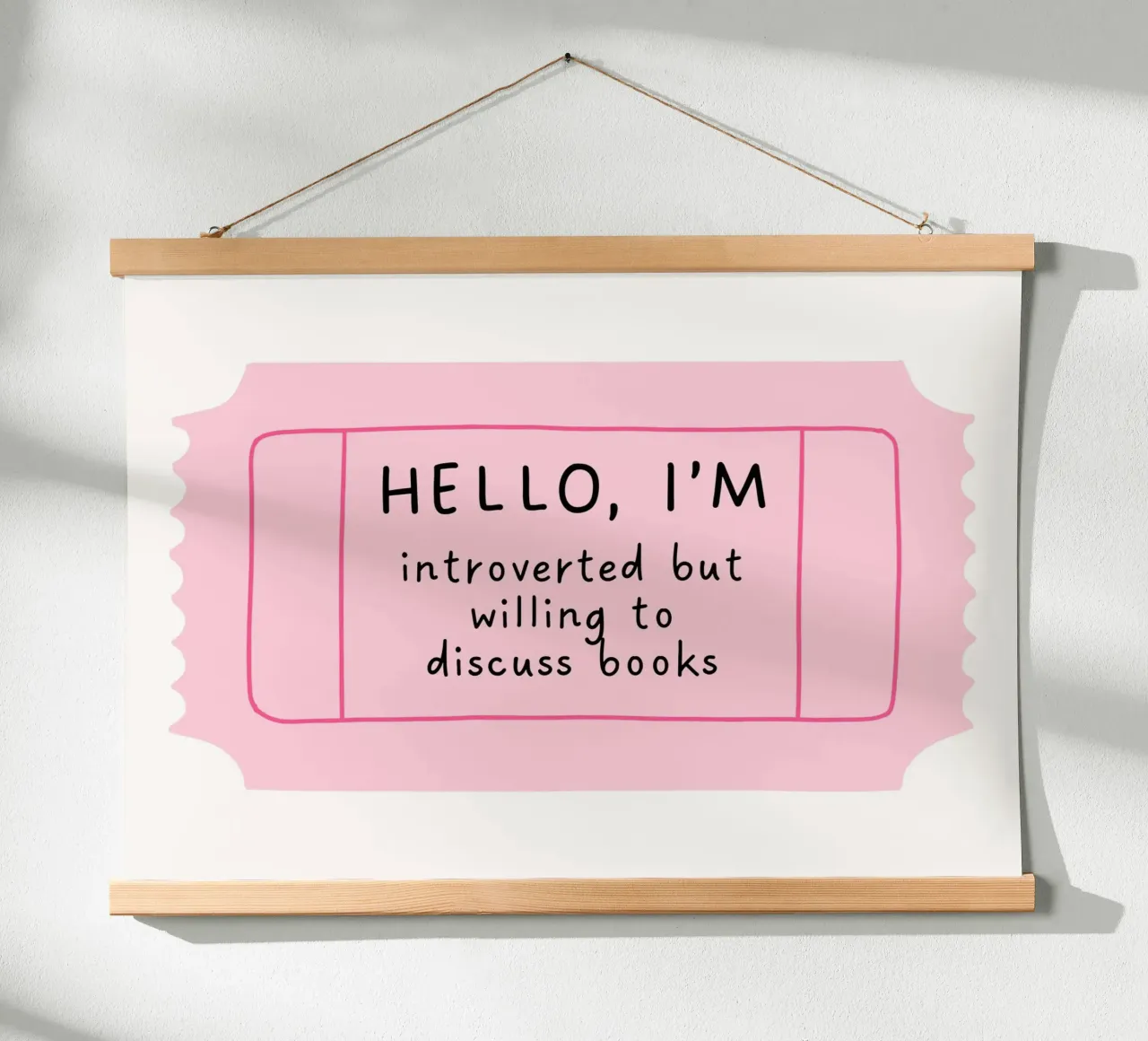 Introverso ma disposto a discutere di libri Poster poster con telaio in plastica da vintagepod