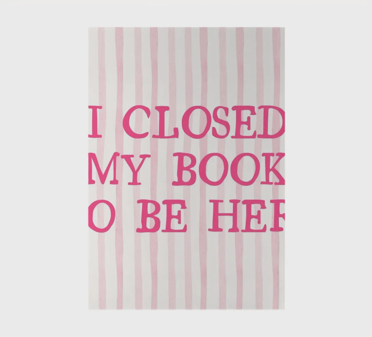 I Closed My Book to Be Here Humorous Print notebook by vintagepod