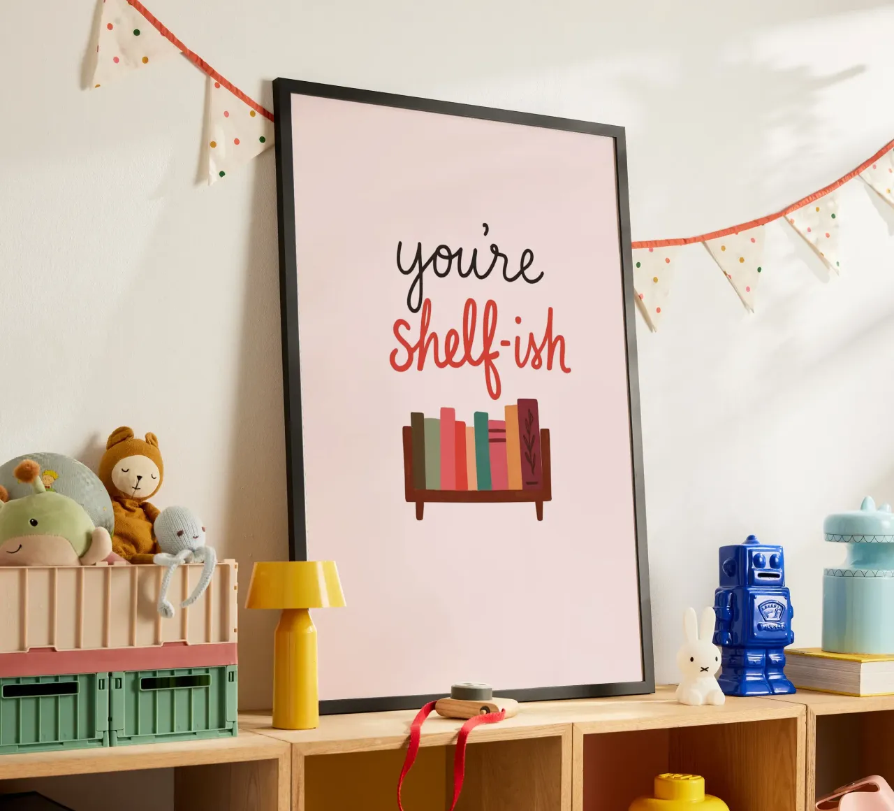 You're Shelf-ish Funny Pun Book Lover Print (en anglais) poster de vintagepod