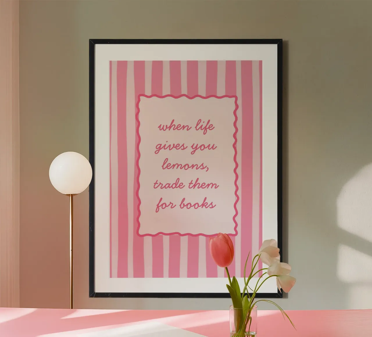 Quando la vita ti dà i limoni, scambiali con i libri poster con telaio in plastica da vintagepod