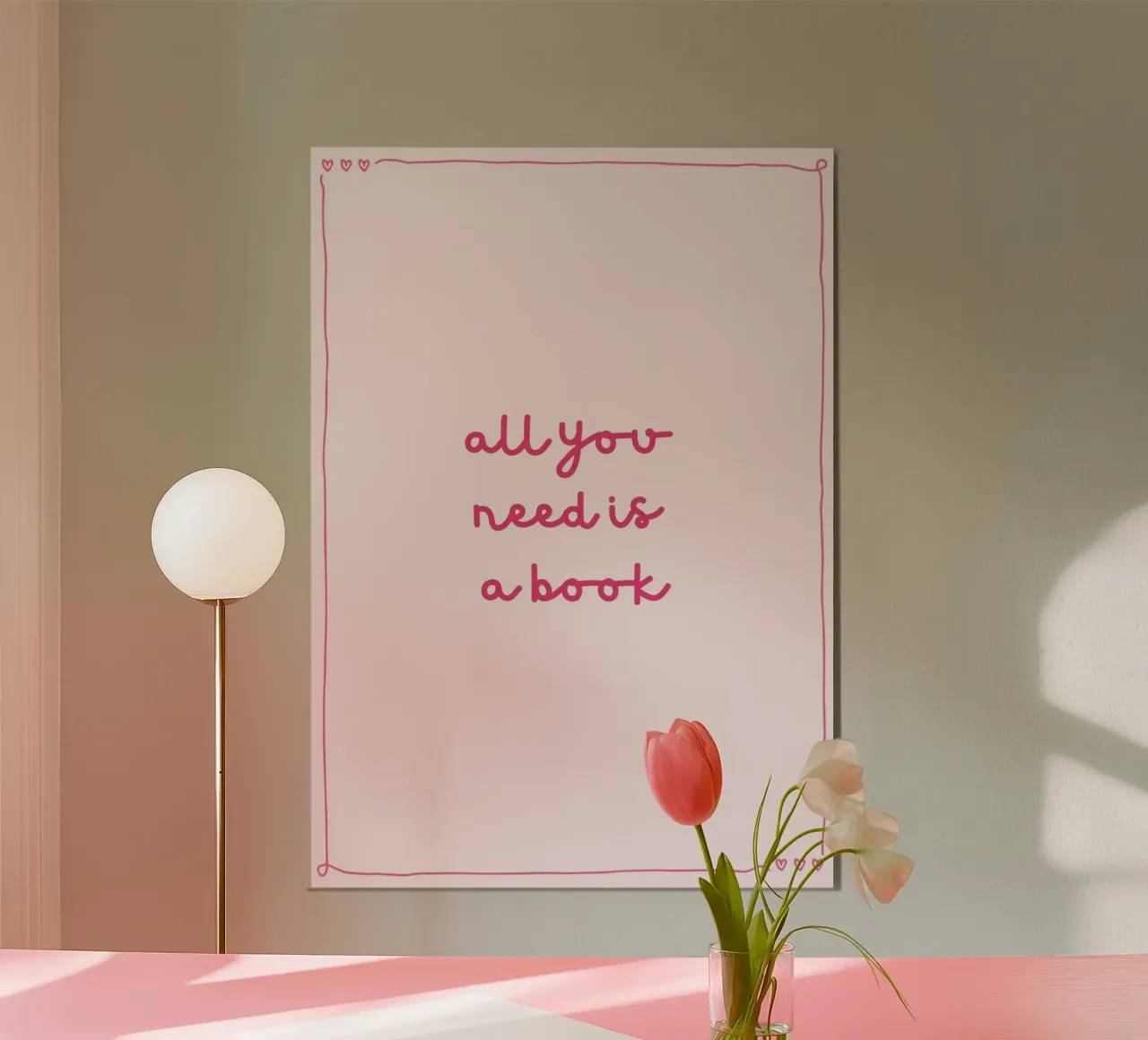 Tutto ciò che serve è un libro Poster con citazioni minimaliste poster da vintagepod