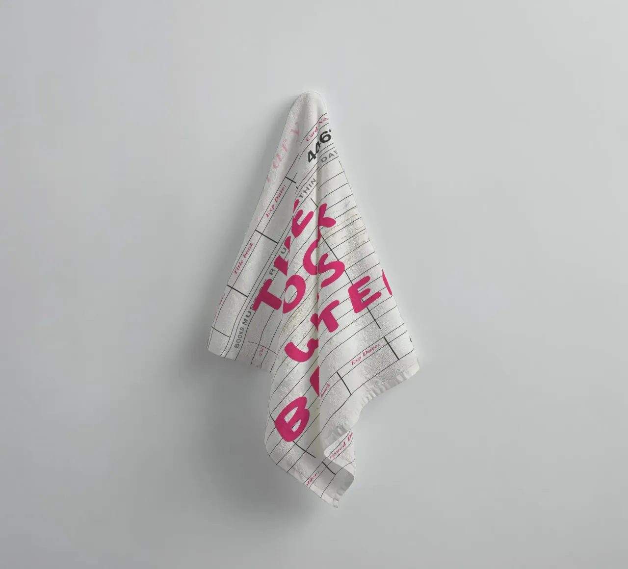 The Book Was Better Funny Library Card Print towel by vintagepod