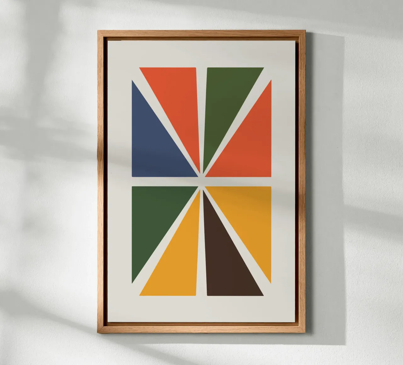 Radiant Triangles 1 canvas with Floater frame by LisaArtes