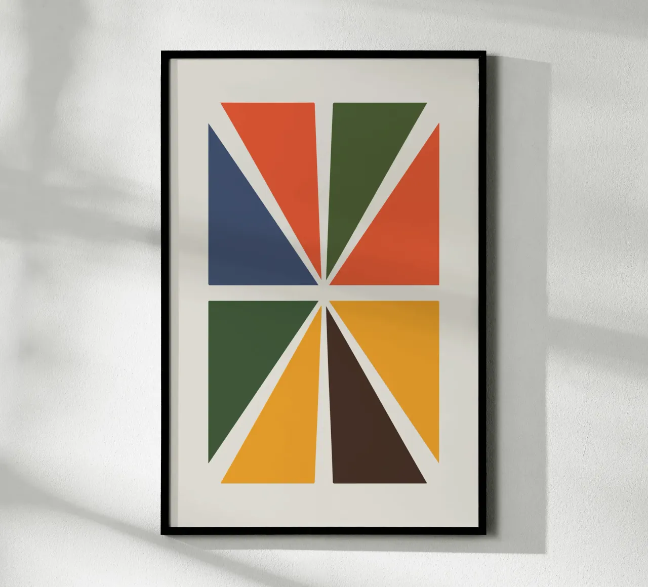 Radiant Triangles 1 poster con telaio in alluminio da LisaArtes