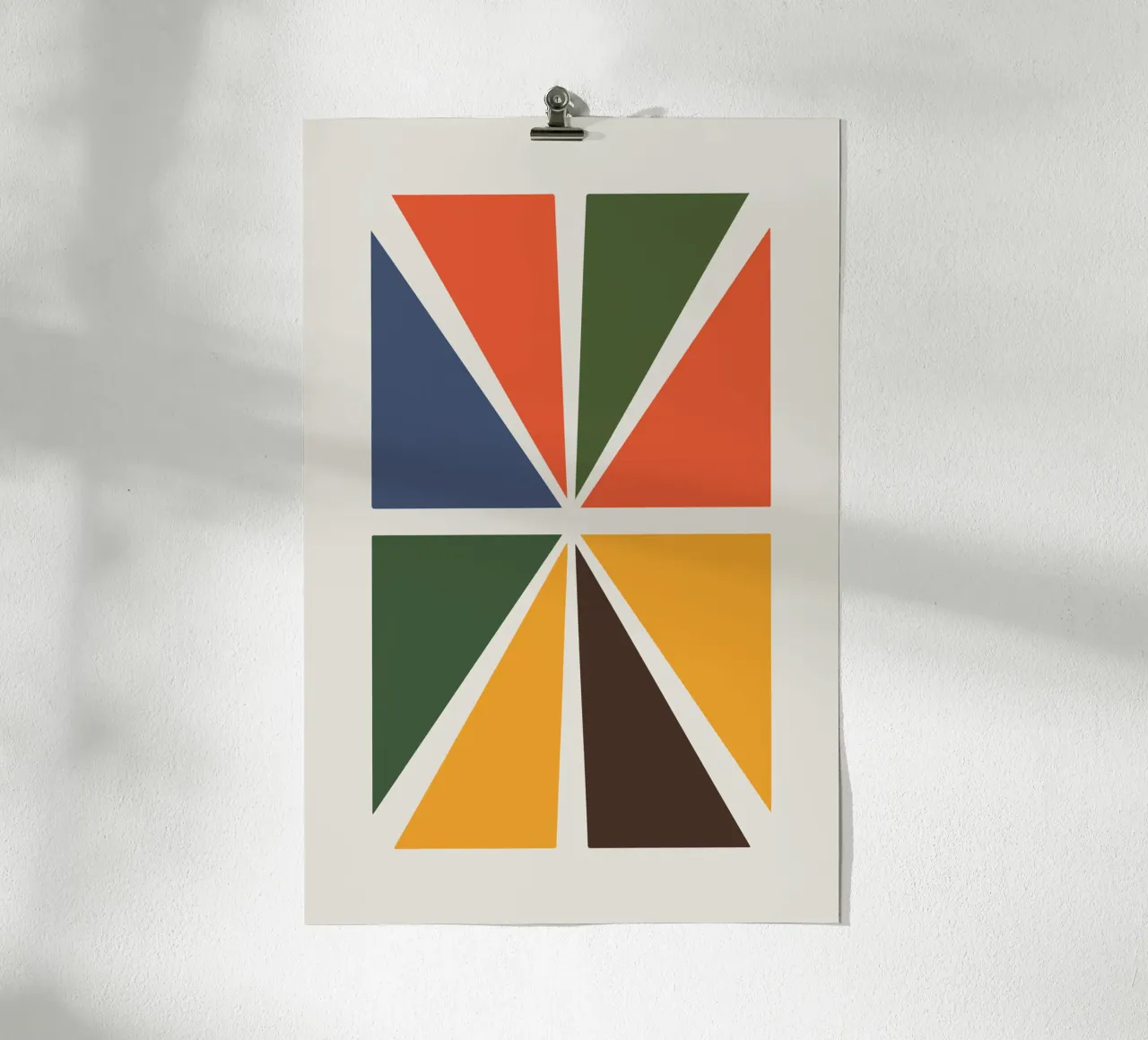 Radiant Triangles 1 poster con telaio in alluminio da LisaArtes