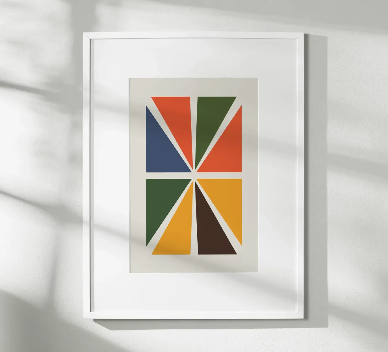Radiant Triangles 1 poster con telaio in alluminio da LisaArtes