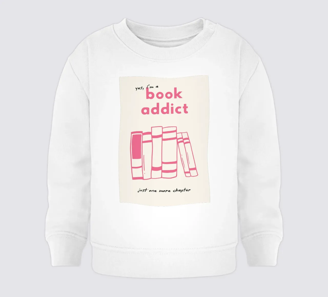 Sí, soy un adicto a los libros Impresión de lectura bonita sudadera de bebé de vintagepod