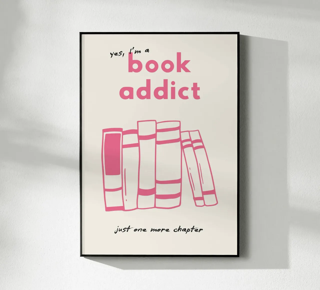 Sí, soy un adicto a los libros Impresión de lectura bonita metacrilato de vintagepod