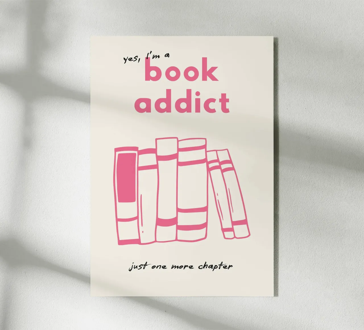 Sí, soy un adicto a los libros Impresión de lectura bonita metacrilato de vintagepod