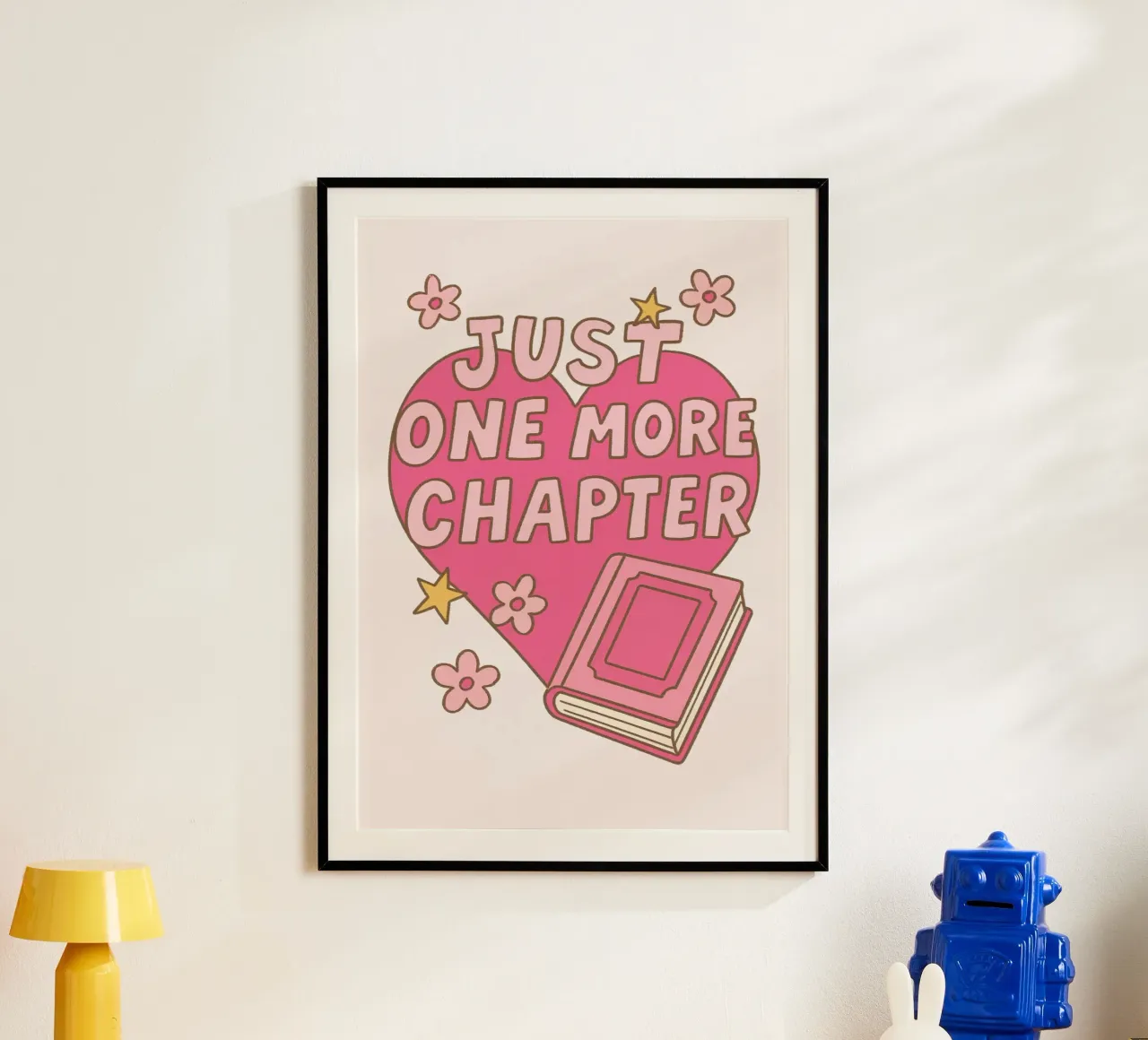 Estampado Retro Just One More Chapter Book Lover poster con marco de aluminio de vintagepod