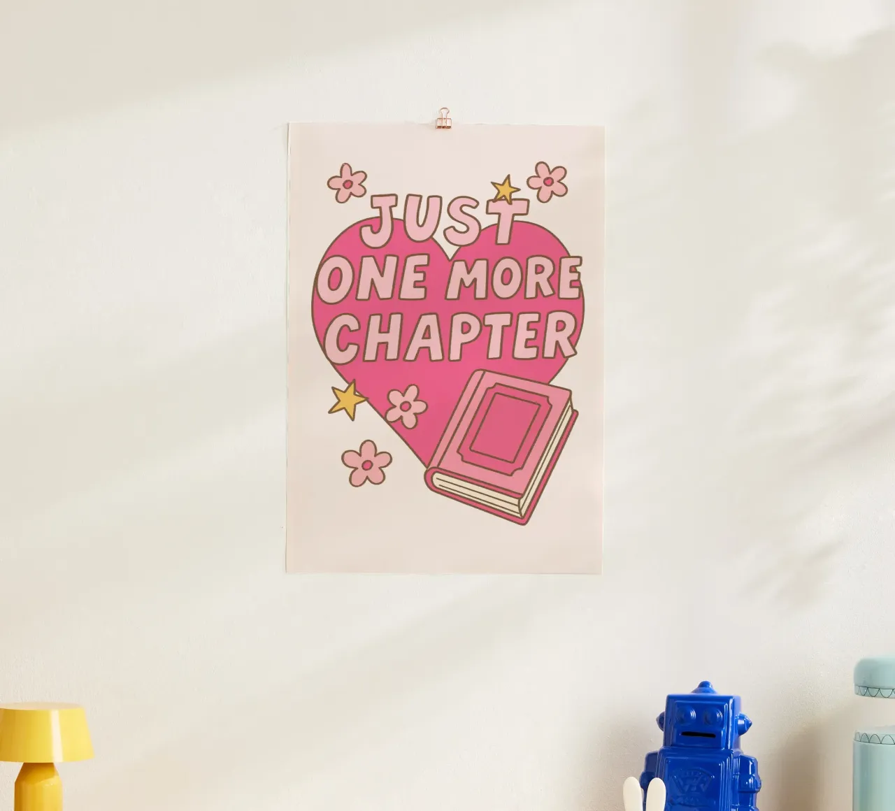 Estampado Retro Just One More Chapter Book Lover poster con marco de aluminio de vintagepod