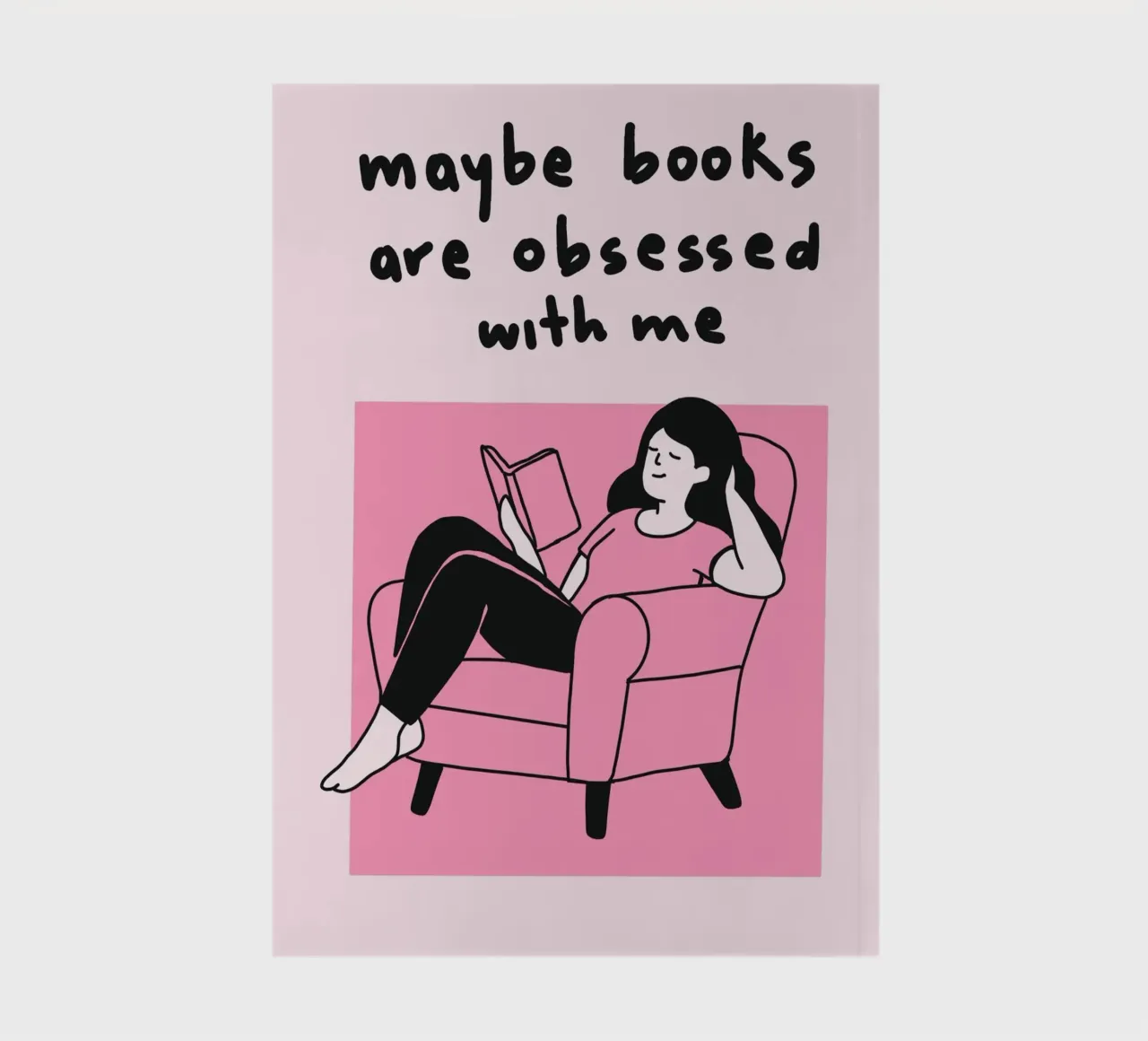 Maybe Books Are Obsessed With Me Print notebook by vintagepod