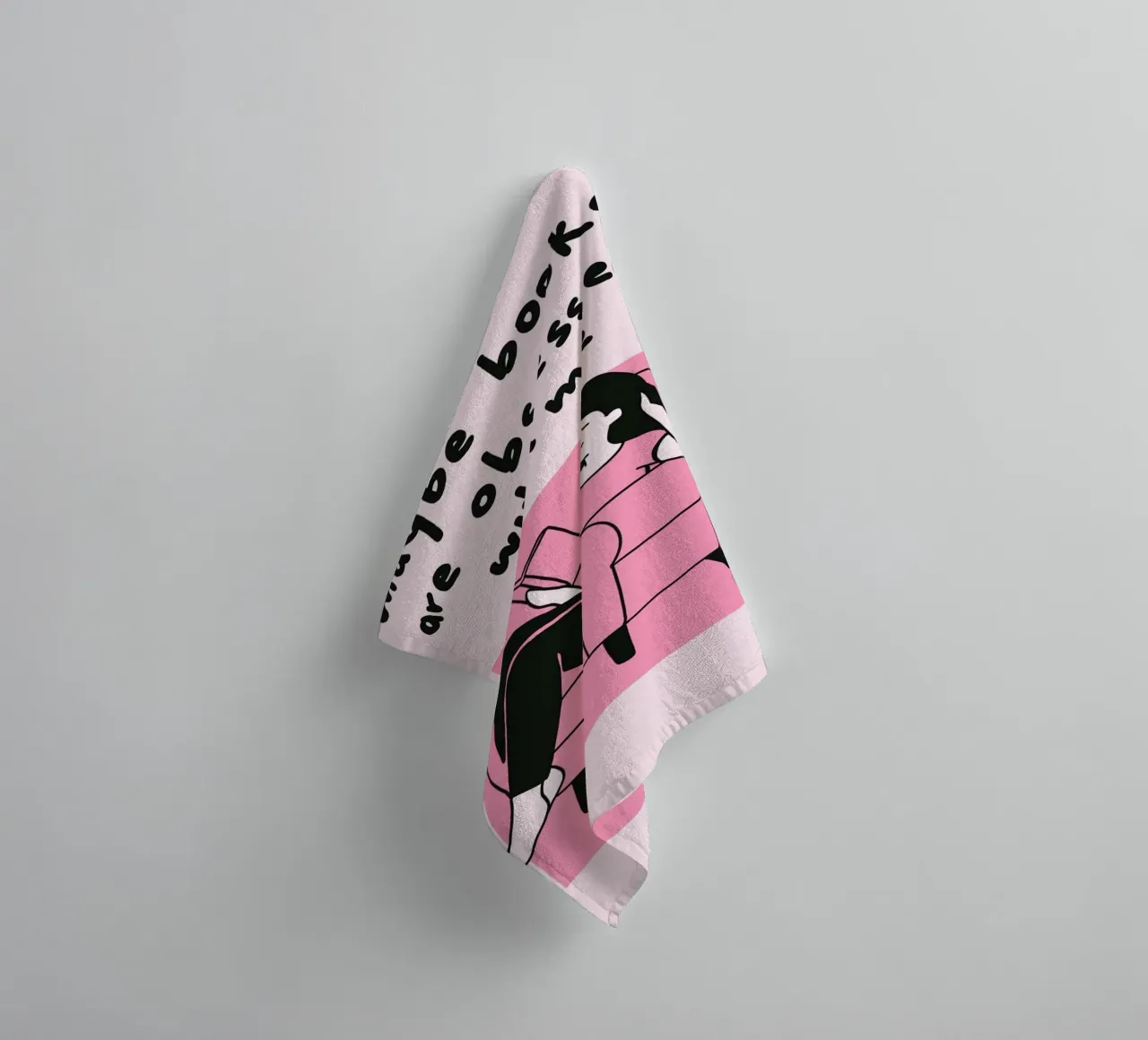 Maybe Books Are Obsessed With Me Print towel by vintagepod