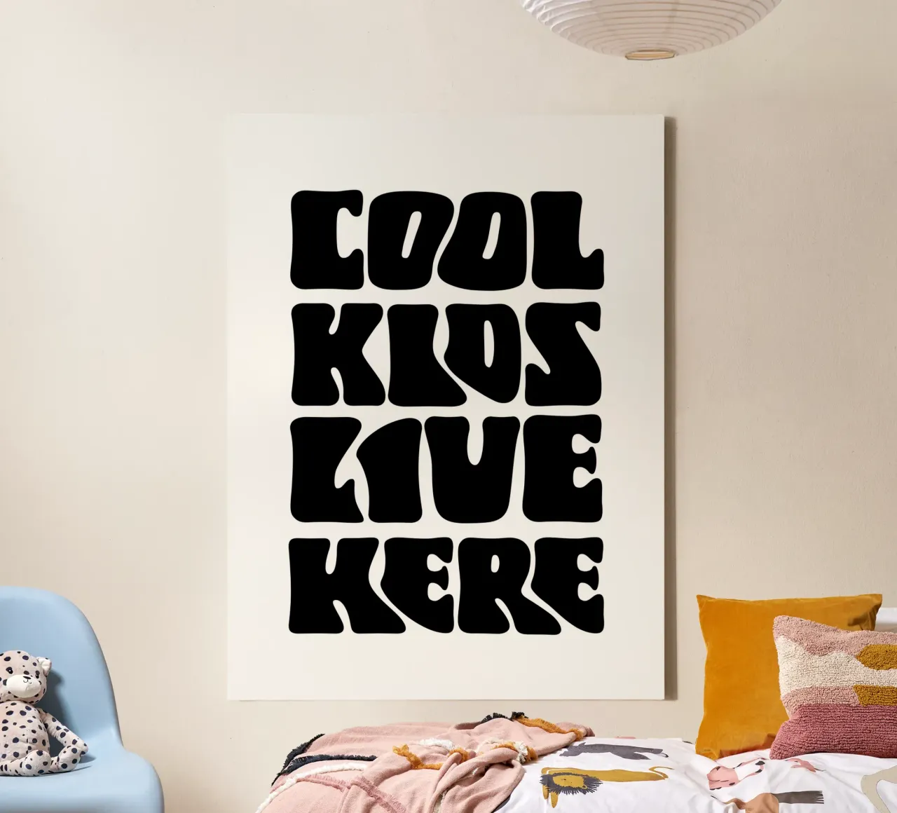 Cool kids live here tela con Cornice a cassetta da PinkCandyWalls