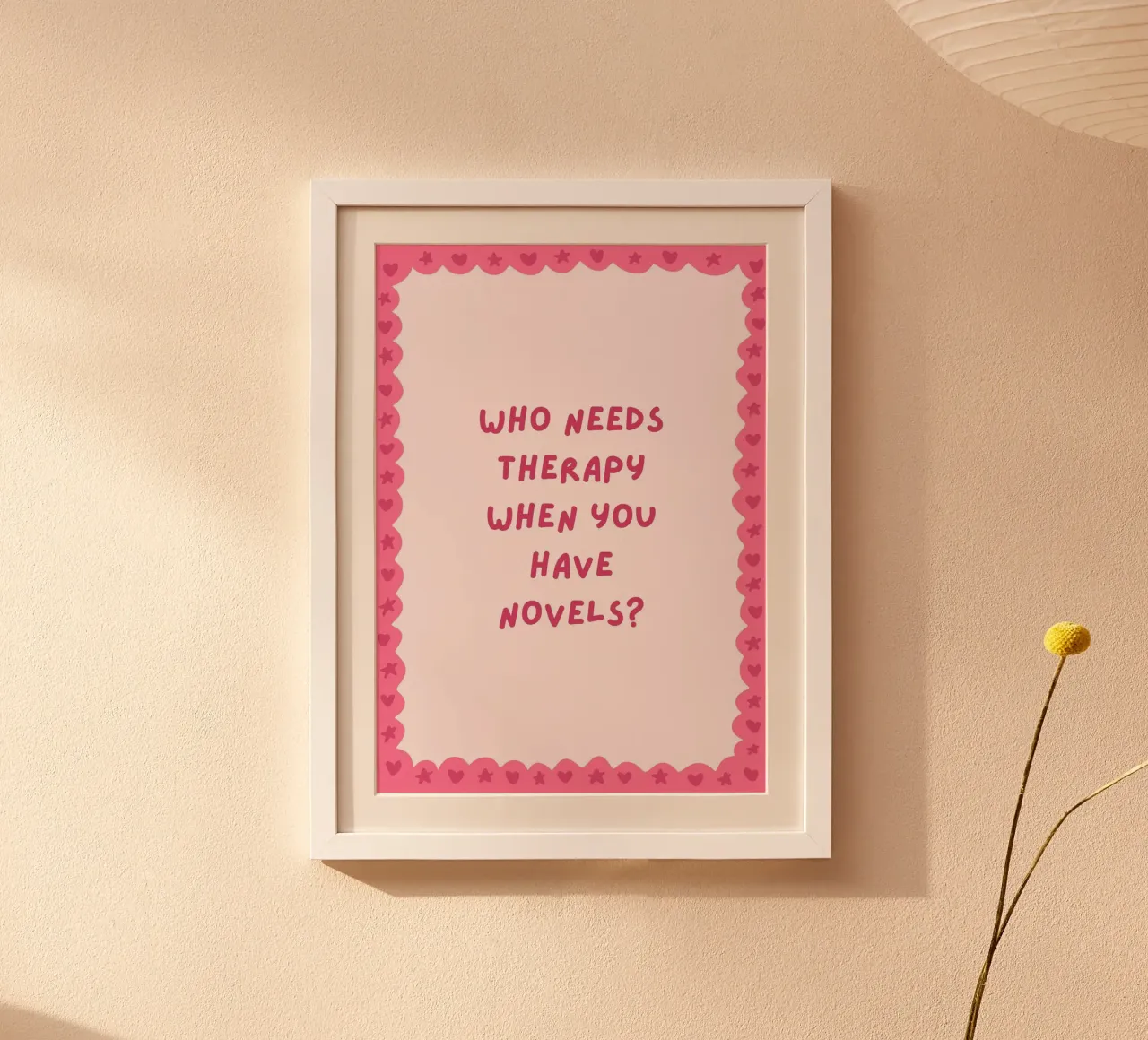 A chi serve la terapia quando ci sono i romanzi? poster con telaio in alluminio da vintagepod