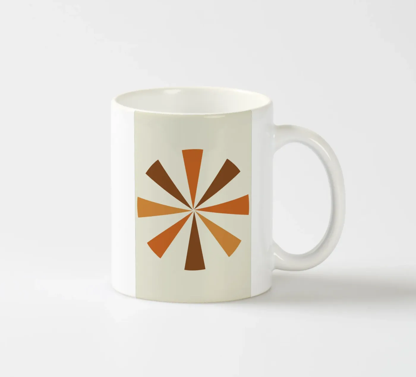 Radiant Triangles ceramic mug by LisaArtes