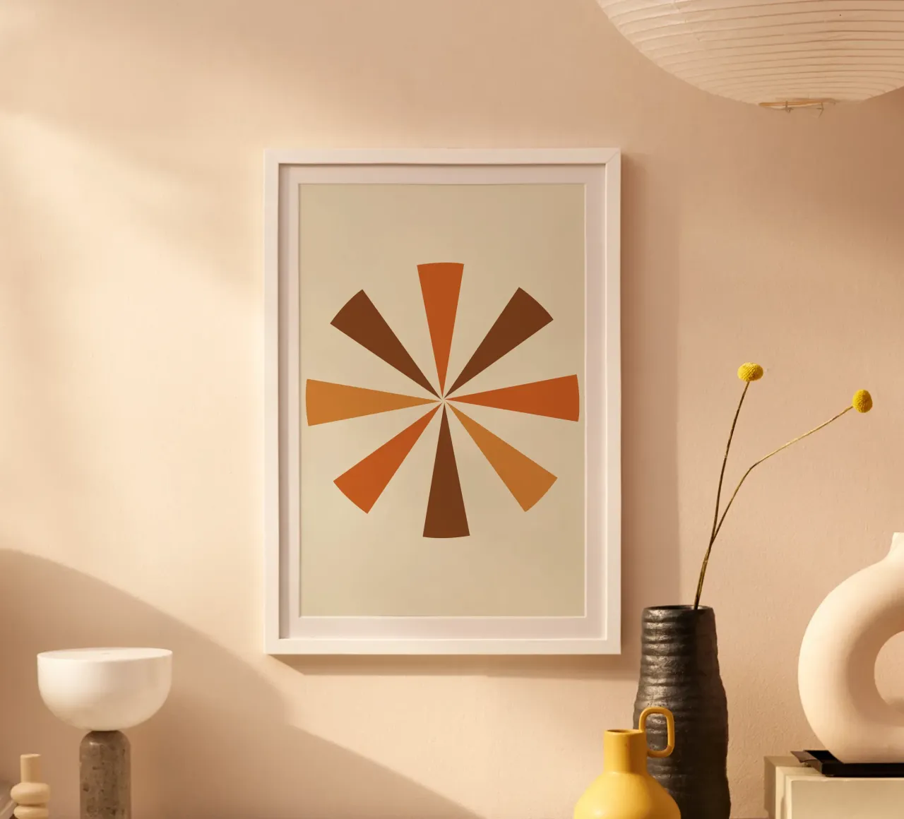 Radiant Triangles poster con telaio in plastica da LisaArtes