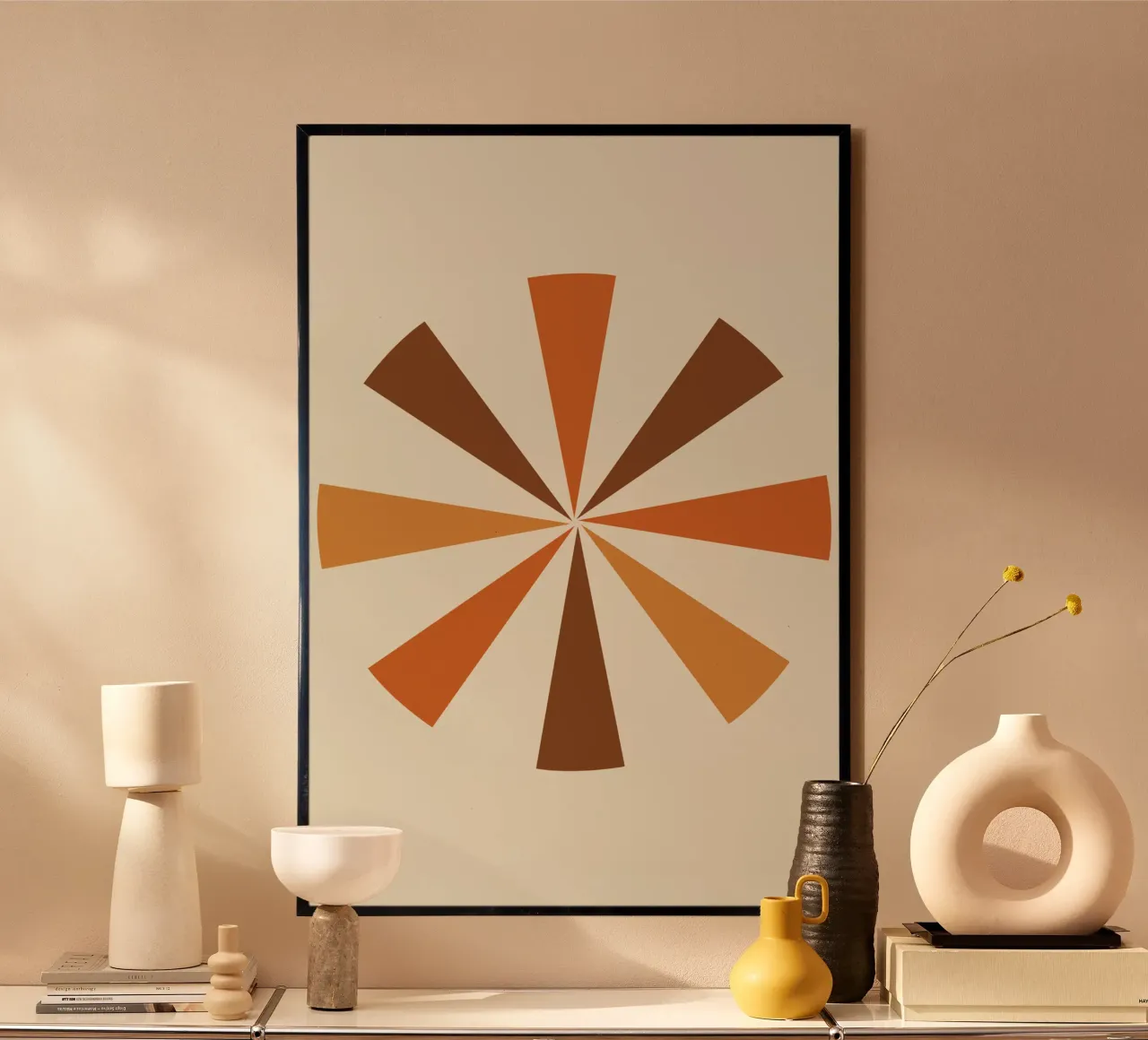 Radiant Triangles poster con telaio in plastica da LisaArtes
