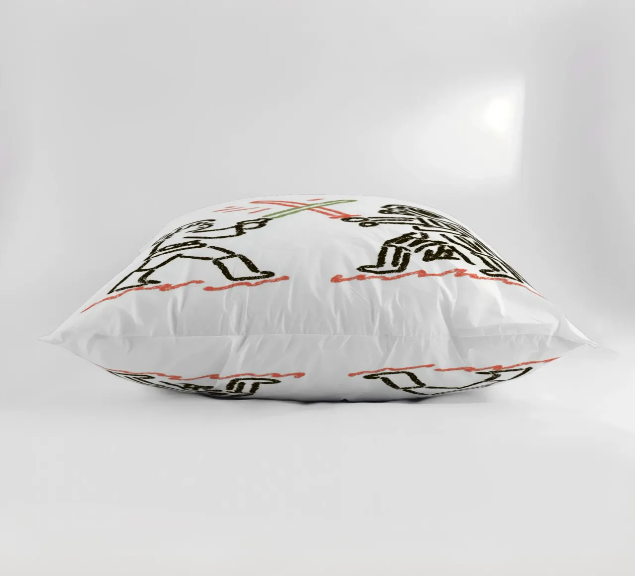 Star Wars inspired Art: Luke Skywalker vs. Darth Vader Duel decorative cushion by Kaji