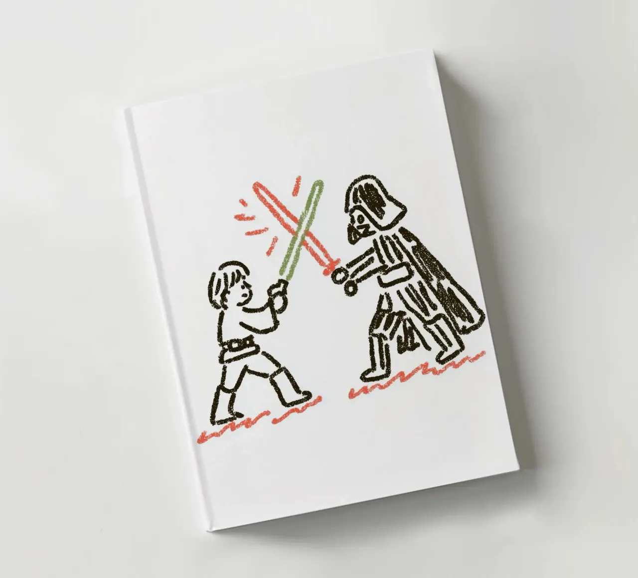 Arte ispirata a Star Wars: Duello tra Luke Skywalker e Darth Vader diario da Kaji