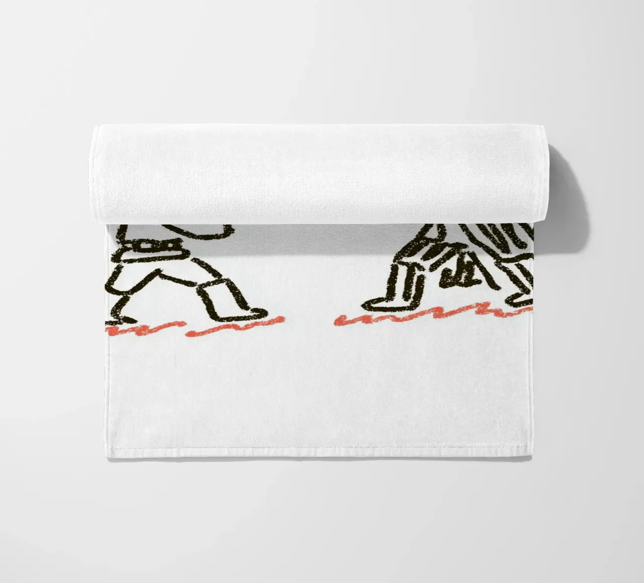 Star Wars inspirierte Kunst: Luke Skywalker vs. Darth Vader Duell Strandtuch von Kaji